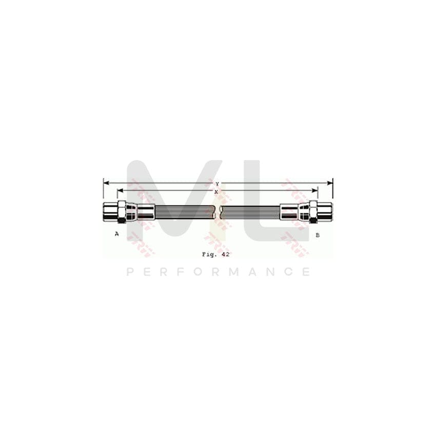 TRW PHA246 Brake Hose for VW PASSAT 205mm, M10x1
