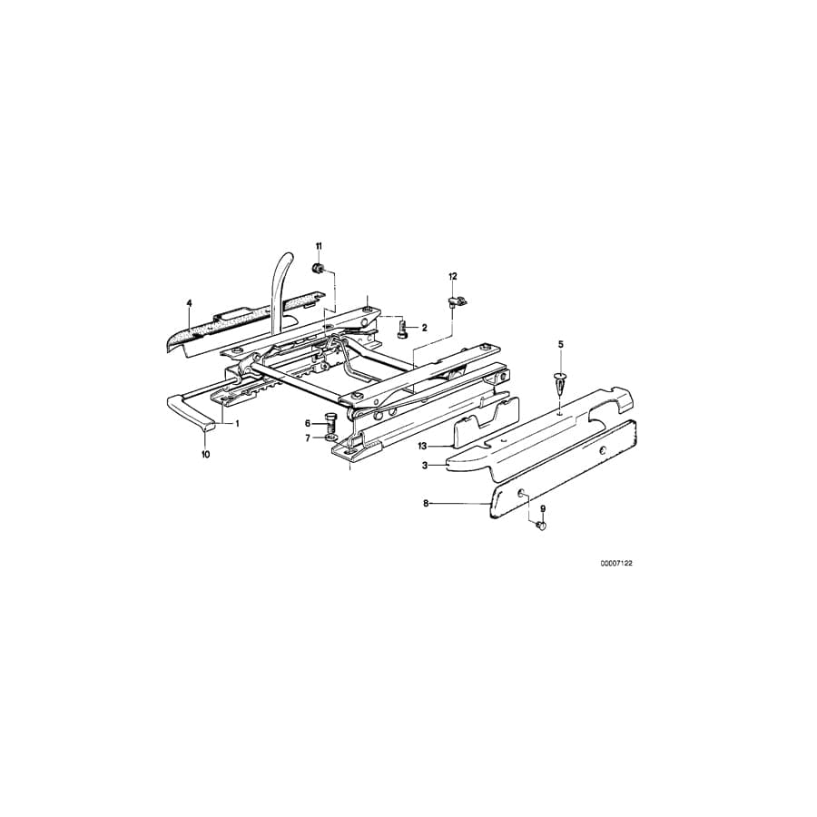 Genuine BMW 52101873548 E23 E28 E12 Vertical Seat Adjuster Right (Inc. 533i, 732i & 735i)