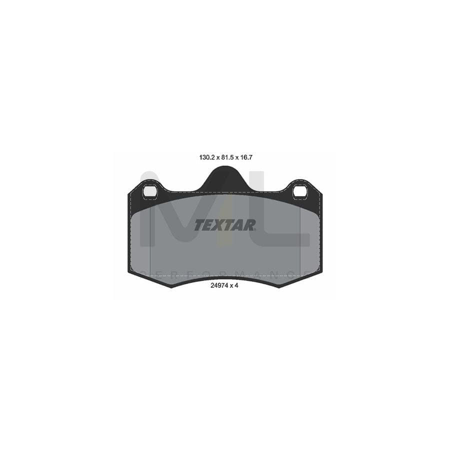TEXTAR 2497401 Brake pad set for SEAT IBIZA not prepared for wear indicator