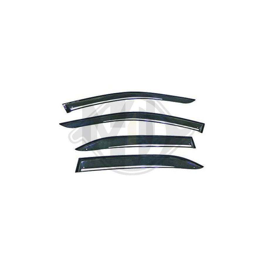 DIEDERICHS HD Tuning 1616120 Wind deflectors suitable for MERCEDES-BENZ E-Class Saloon (W212) Left, Right, with accessories, Chromed edge