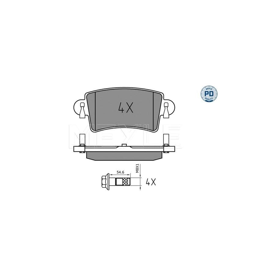 Meyle 025 236 6916/Pd Brake Pad Set