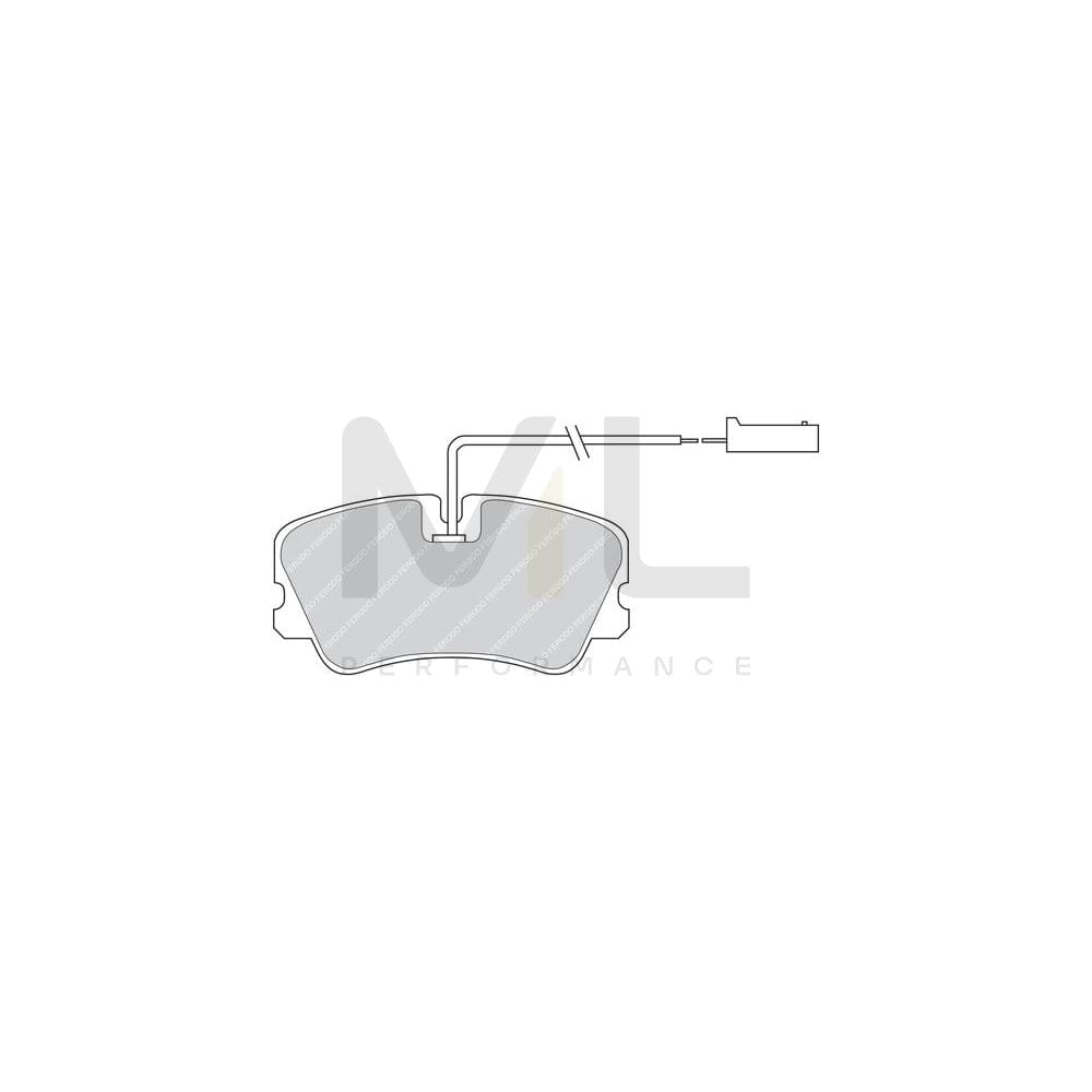 Ferodo Premier FDB727 Brake Pad Set for Alfa Romeo 33 Incl. Wear Warning Contact, With Brake Caliper Screws