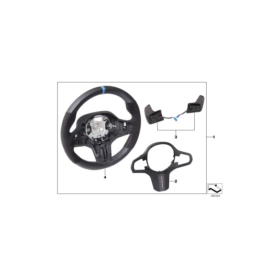 Genuine BMW 32302463551 Steering Wheel PERFORMANCE (Inc. X3 M & X4 M)