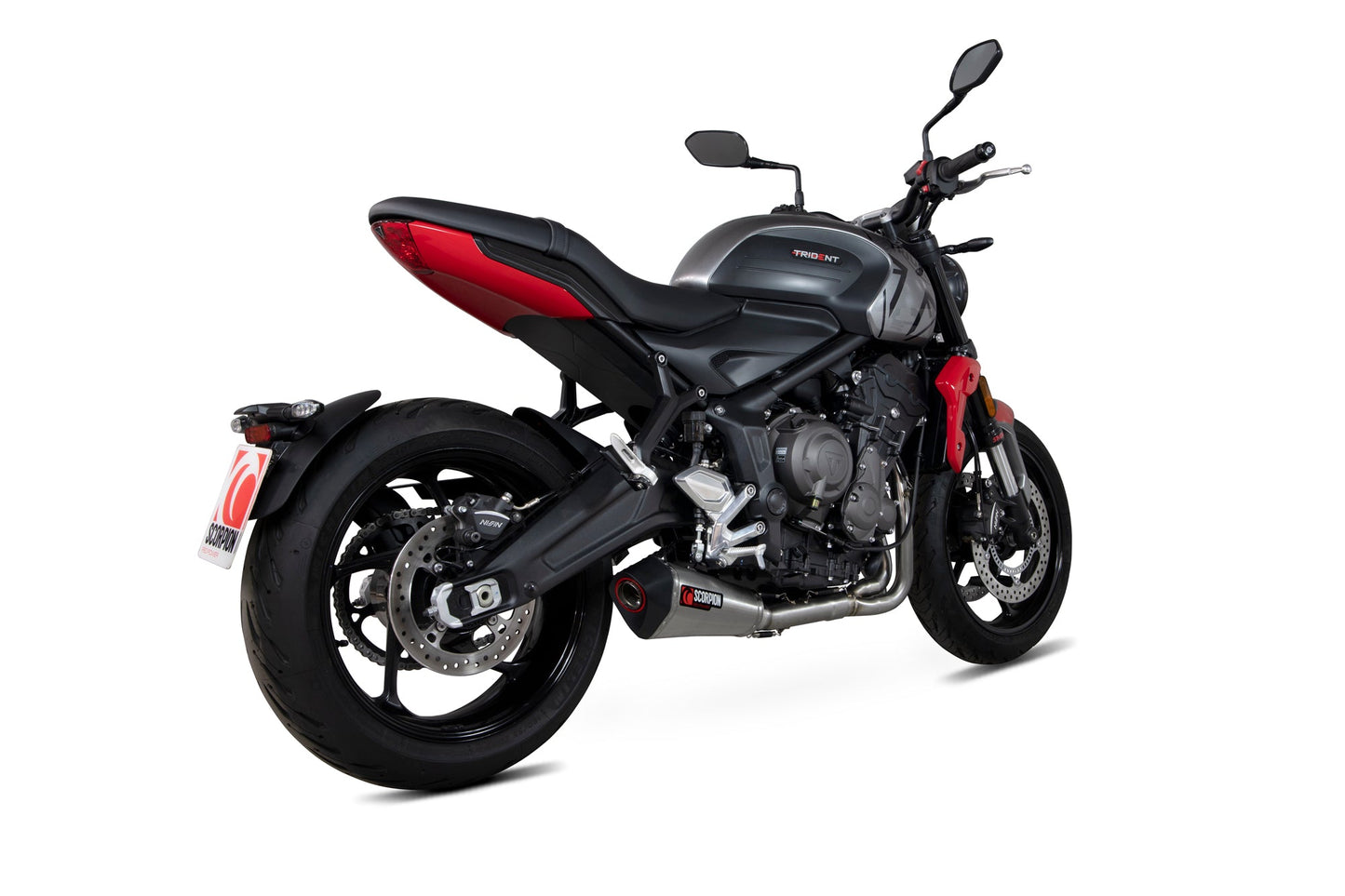 Scorpion RTR91SYSSEO Triumph Trident 660 Serket Taper Full System - Brushed Stainless Steel Sleeve | ML Performance UK UK