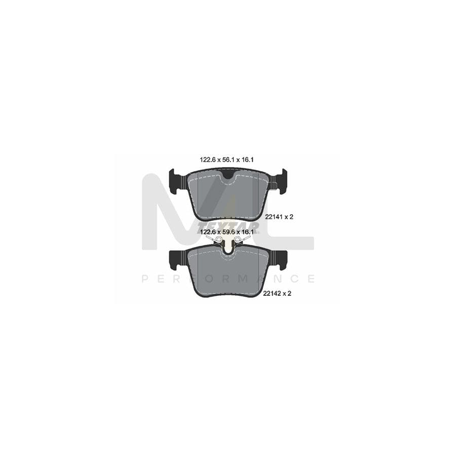TEXTAR 2214101 Brake pad set prepared for wear indicator
