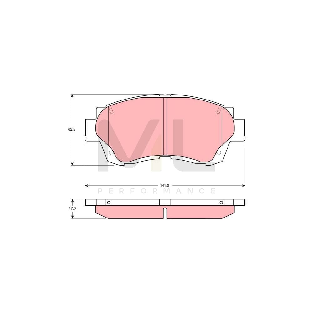 TRW Gdb3155 Brake Pad Set Not Prepared For Wear Indicator
