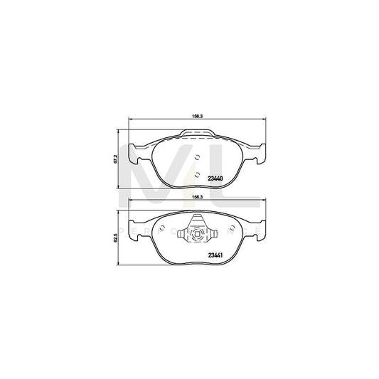 Hella 8DB 355 009-561 Brake Pad Set Not Prepared For Wear Indicator | ML Performance Car Parts
