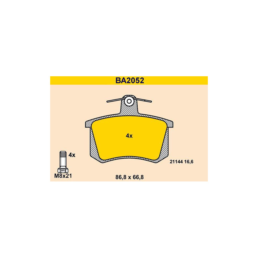 Barum Ba2052 Brake Pad Set