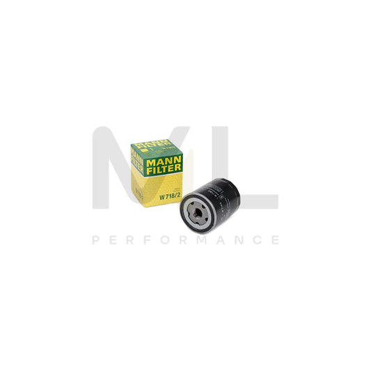 MANN-FILTER W 718/2 Oil Filter Spin-on Filter, with one anti-return valve