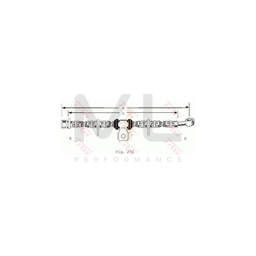 TRW PHD196 Brake Hose for HONDA Prelude III (BA)