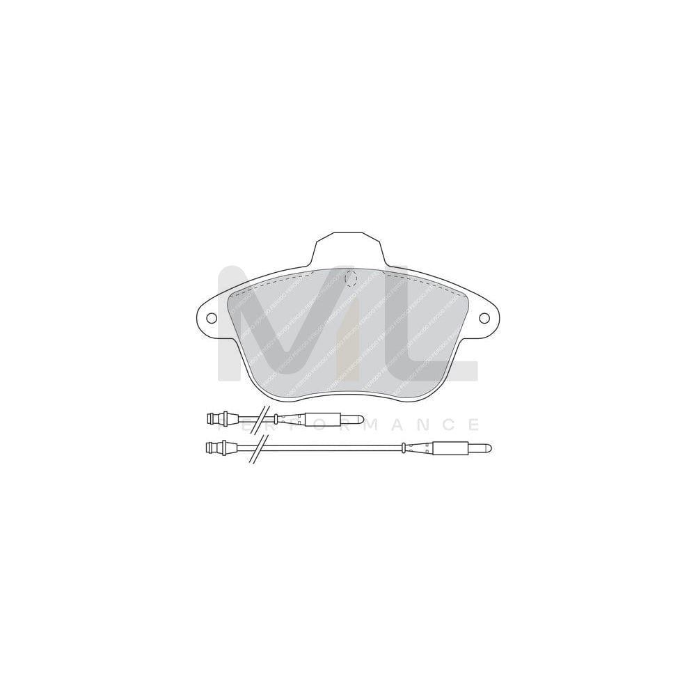 Ferodo Premier FDB742 Brake Pad Set Incl. Wear Warning Contact