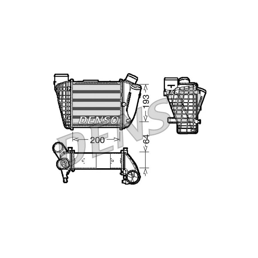 DENSO DIT02004 Intercooler for Audi A4