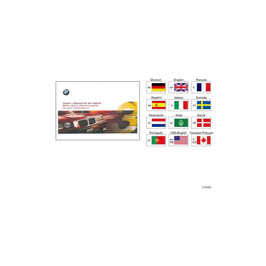 Genuine BMW 01419790621 E36 Owner'S Handbook E36/2/3/C EN, MJ 1997 (Inc. 325i, 323i & 318is)