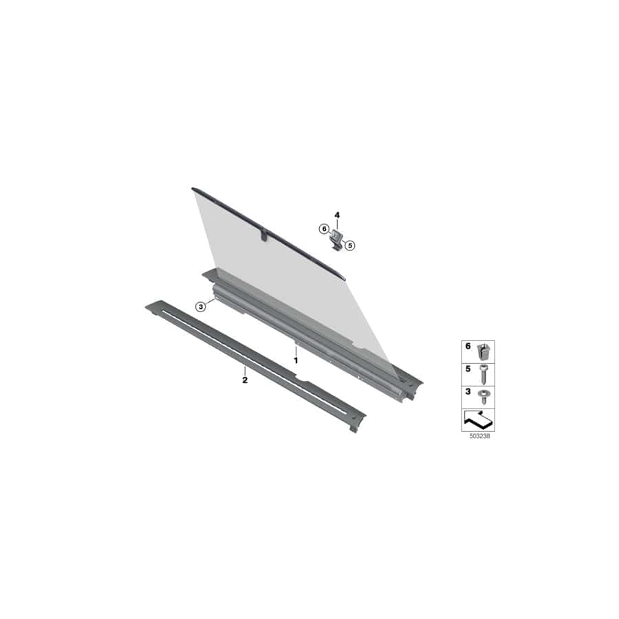 Genuine BMW 51356997698 G05 Right Sun Blind Cover (Inc. X5)