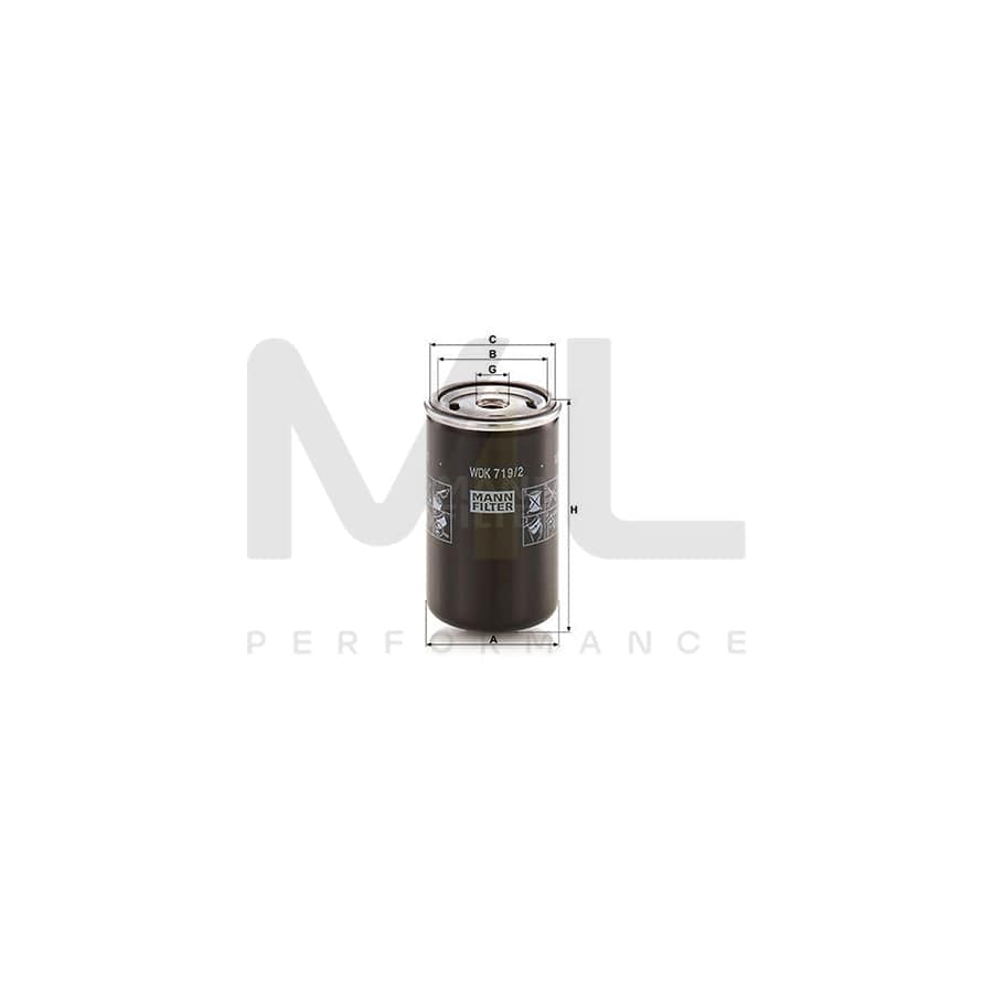 MANN-FILTER WDK 719/2 Fuel filter Spin-on Filter