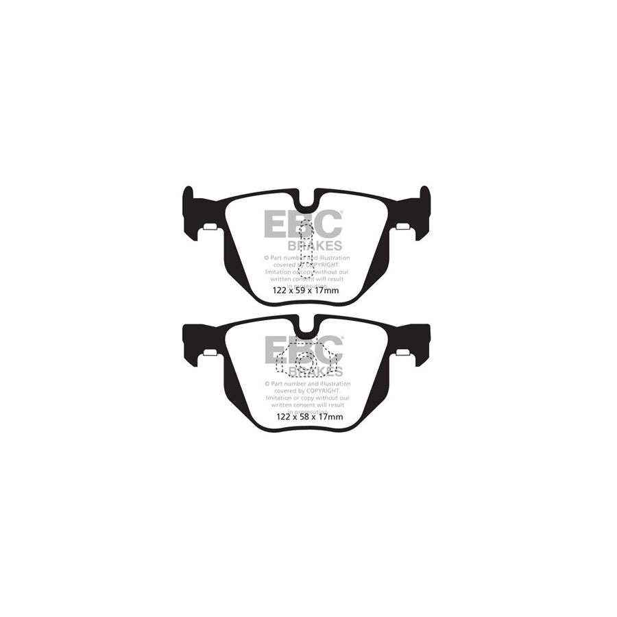 EBC PD06KR453 BMW Greenstuff Rear Brake Pad & USR Disc Kit - ATE Caliper (Inc. X5 & X6) 2 | ML Performance UK Car Parts