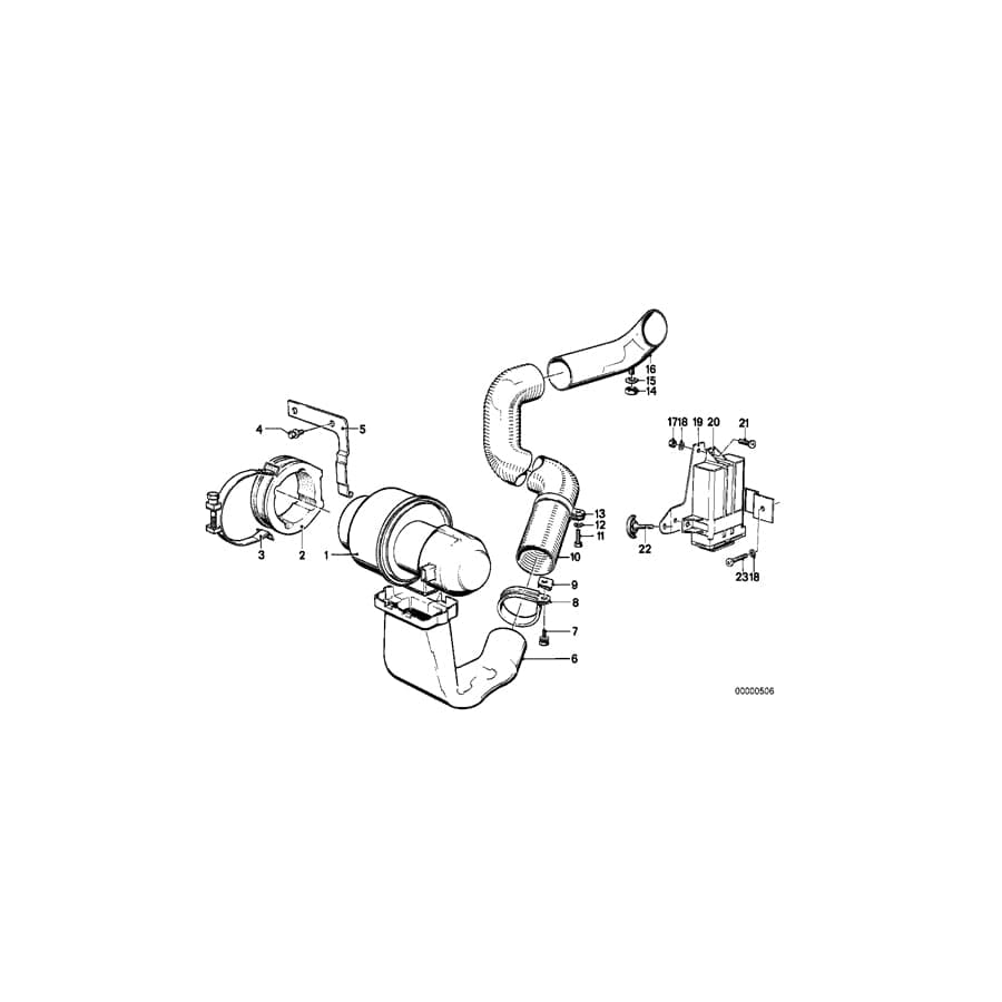 Genuine BMW 11651277658 E23 Hose (Inc. 745i)