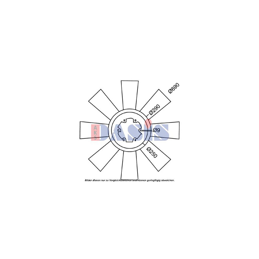 AKS Dasis 138101N Fan Wheel, Engine Cooling
