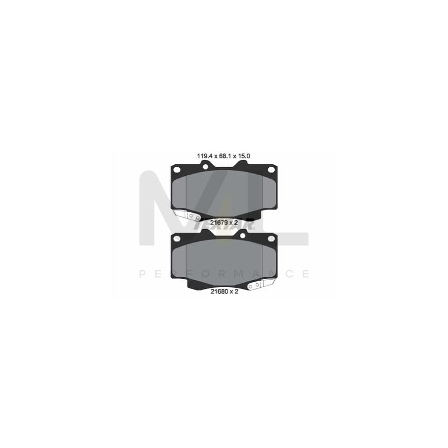 TEXTAR 2168001 Brake pad set with acoustic wear warning