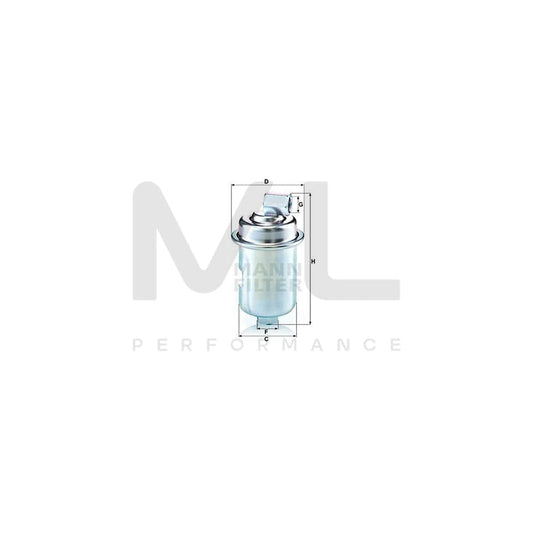 MANN-FILTER WK 614/44 Fuel filter for HYUNDAI Amica / Atoz (MX) In-Line Filter