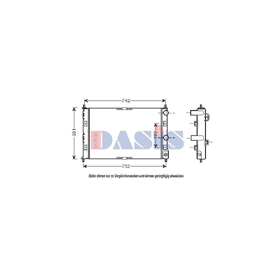 AKS Dasis 520770N Engine Radiator for Chrysler Sebring