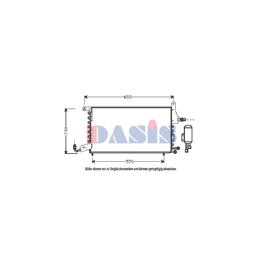 AKS Dasis 332060N Air Conditioning Condenser for Seat Toledo I Hatchback (1L)