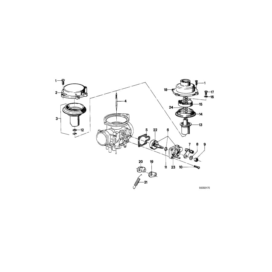 Genuine BMW 13111337563 Choke Body Left (Inc. R 75)