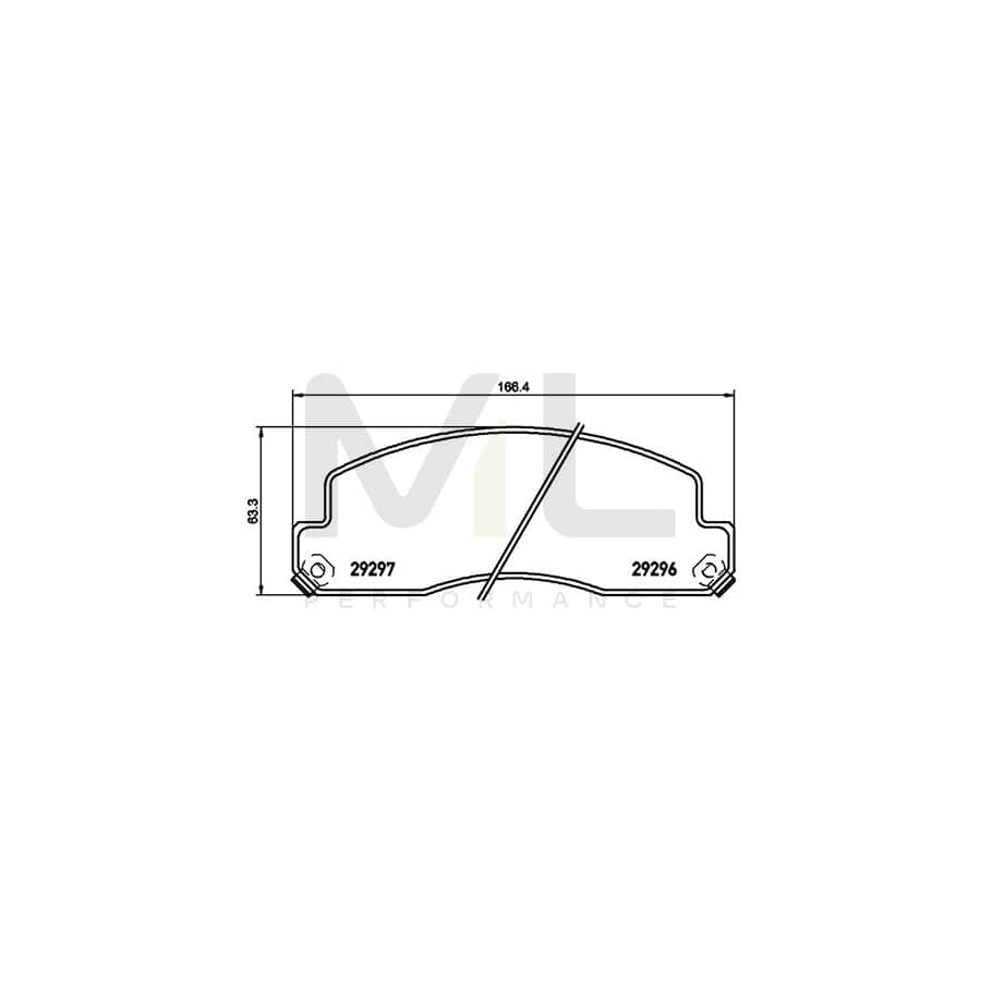 TEXTAR 2929601 Brake pad set with acoustic wear warning