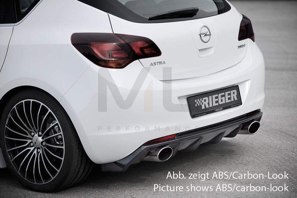 Rieger 00051316 Opel Astra J Rear Diffuser 2 | ML Performance UK Car Parts