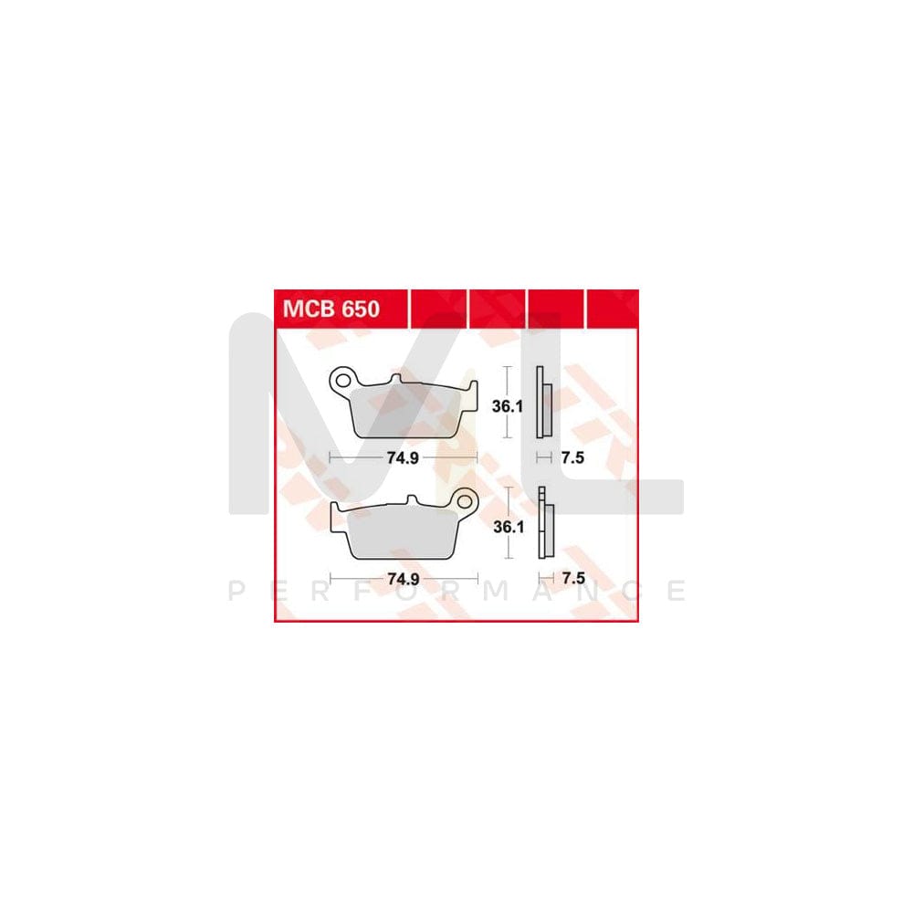 TRW Organic Allround Mcb650 Brake Pad Set