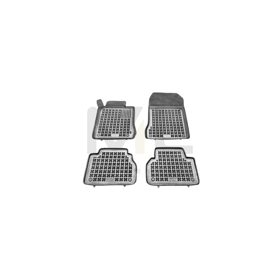 REZAW PLAST 201708 Floor mat set suitable for MERCEDES-BENZ E-Class Saloon (W210) Elastomer, Front and Rear, Quantity: 4, Black
