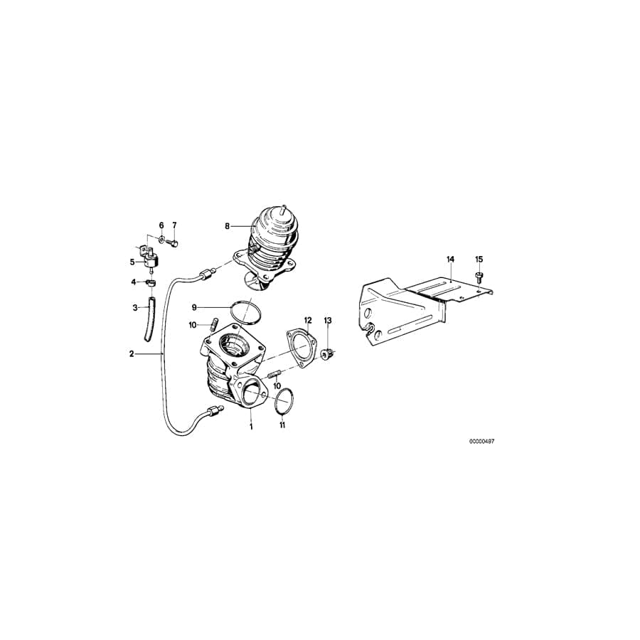 Genuine BMW 11651274599 E23 Pipe (Inc. 745i)