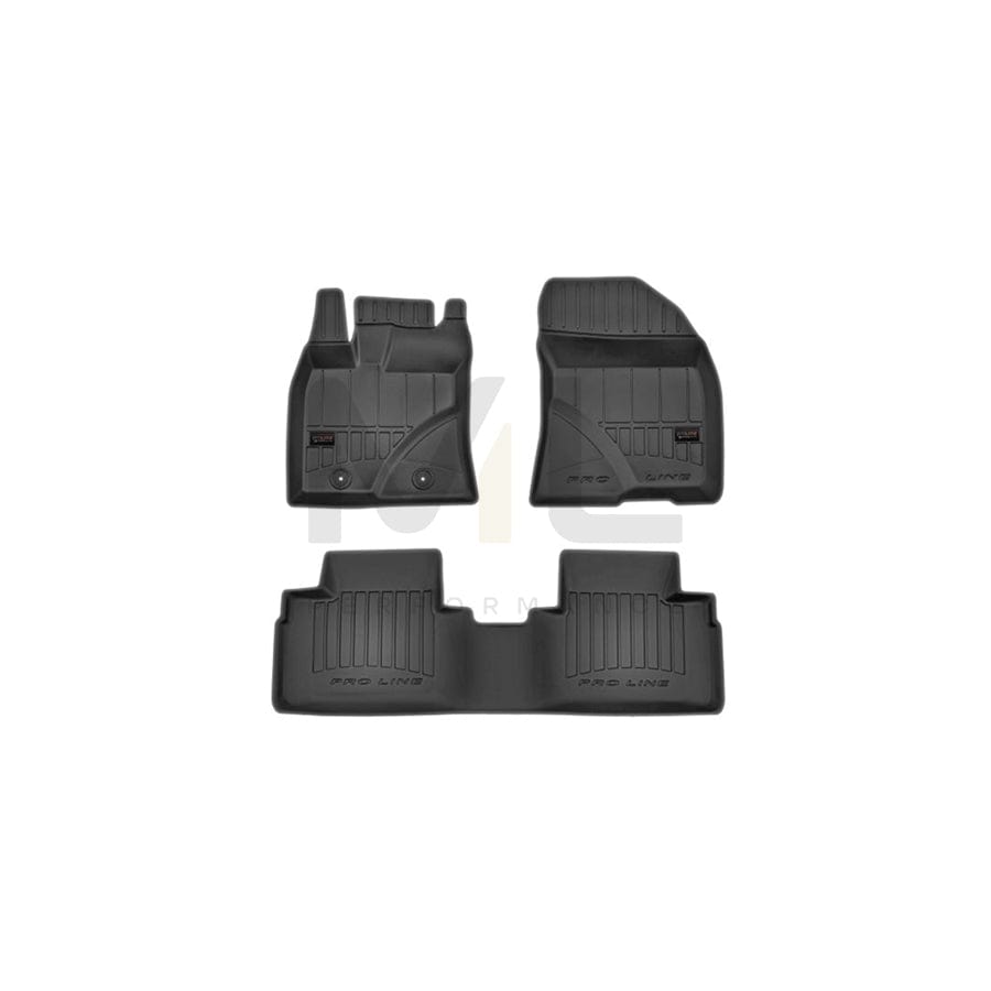 FROGUM Tailored 3D407398 Floor mat set for TOYOTA AVENSIS Elastomer, Front and Rear, Quantity: 3, Black, (LHD)