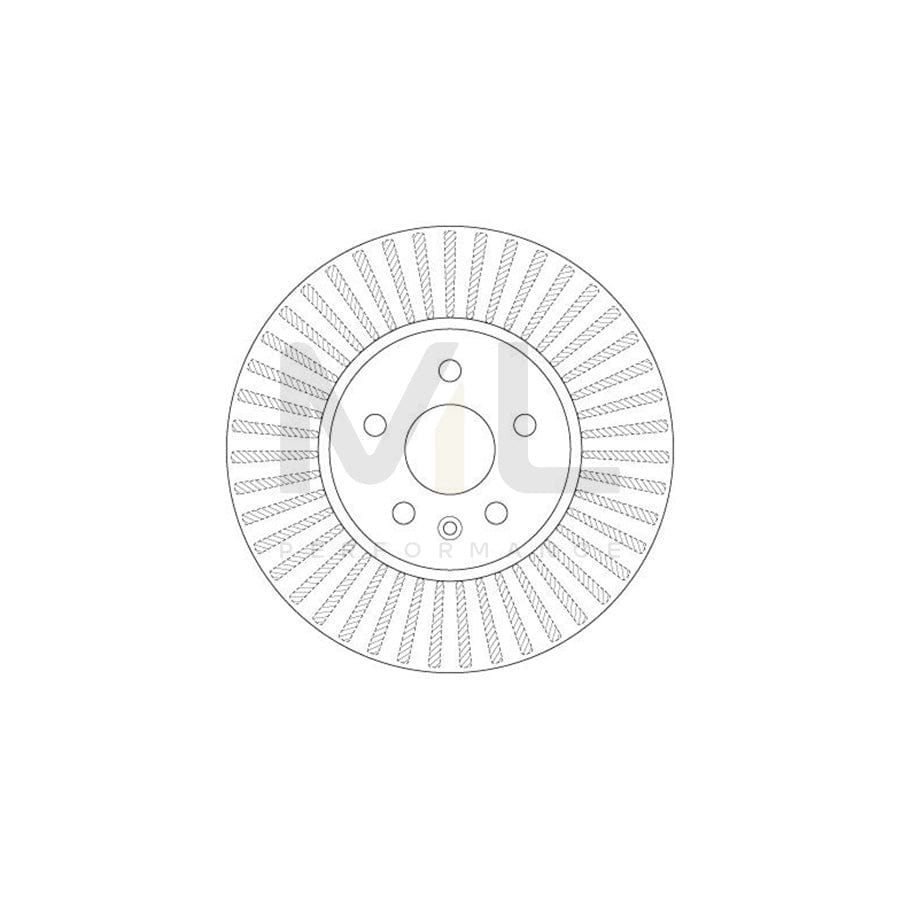 TRW DF6629 Brake Disc Vented, Painted  - 1 piece
