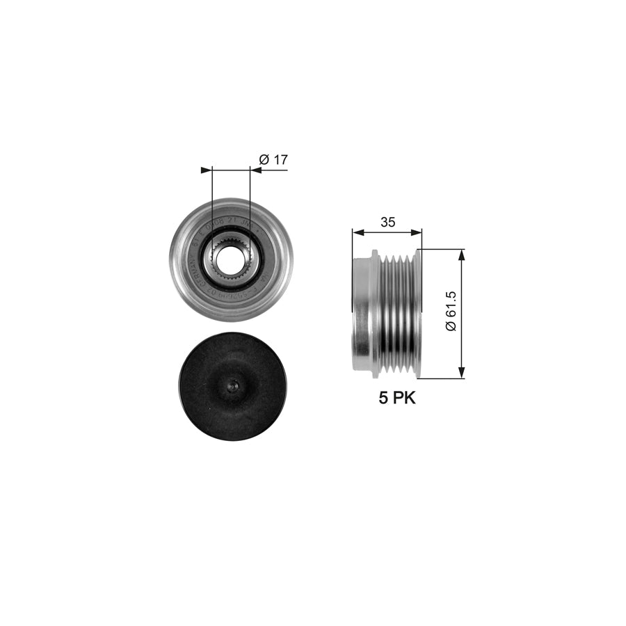 Gates OAP7033 Alternator Freewheel Clutch