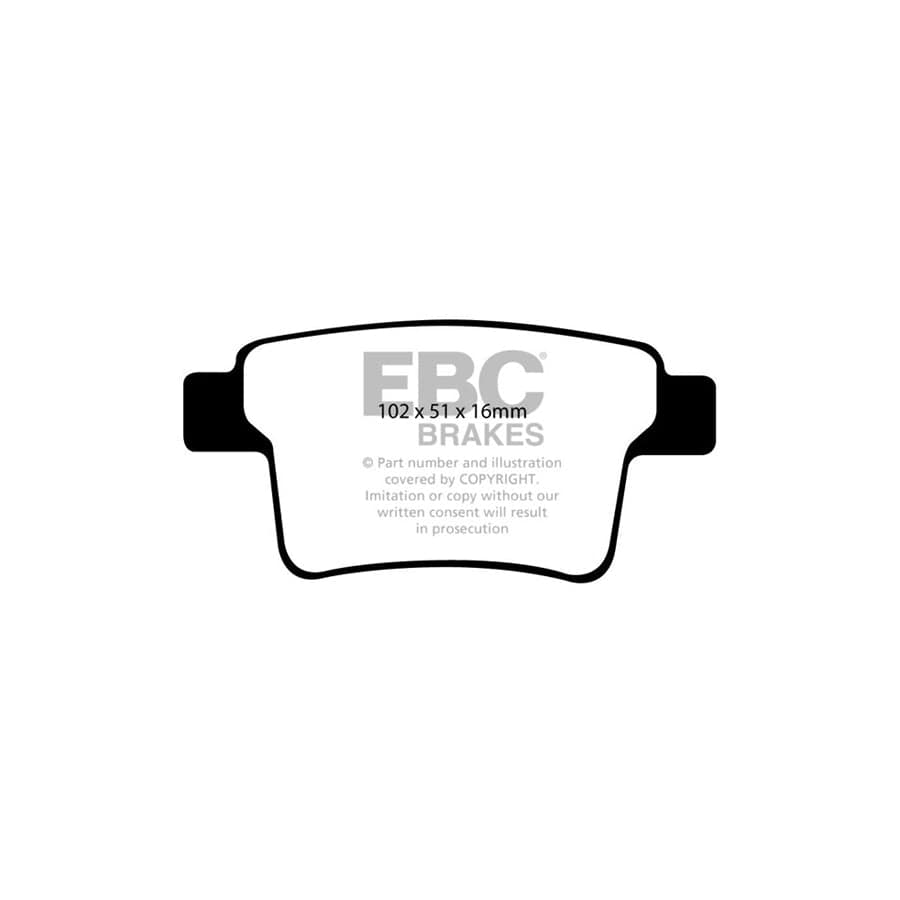EBC PD02KR458 Jaguar X Type Redstuff Rear Brake Pad & Plain Disc Kit - Bosch Caliper 2 | ML Performance UK Car Parts