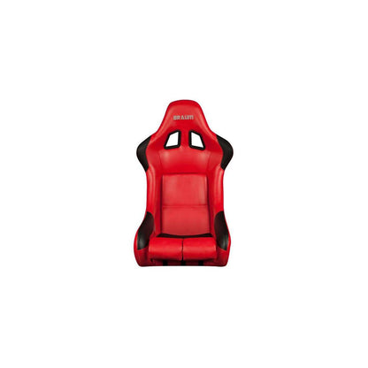 BRAUM Falcon Series Fia Approved Fixed Back Racing Seat (Red Leatherette)