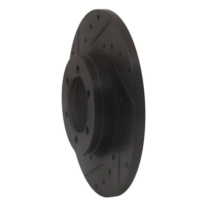 R1 Concepts R1 78-82 Nissan 720 DATSUN Front Left Drilled & Slotted Black Brake Rotor