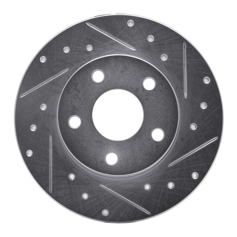 R1 Concepts R1 1984-1987 Pontiac Fiero Rear Right Drilled & Slotted Silver Brake Rotor