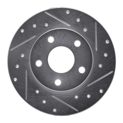 R1 Concepts R1 1984-1987 Pontiac Fiero Rear Right Drilled & Slotted Silver Brake Rotor