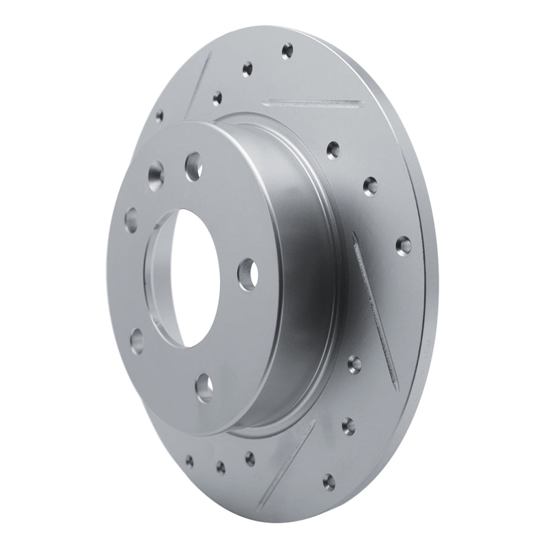 R1 Concepts R1 20-25 Buick Encore GX Rear Left Drilled & Slotted Silver Brake Rotor