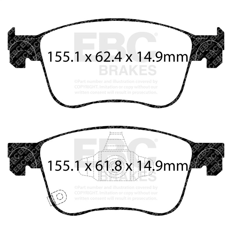 EBC 2018+ Honda Accord Sedan 1.5T Redstuff Front Brake Pads