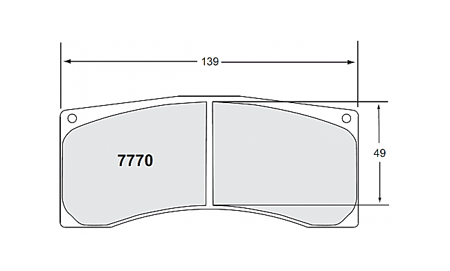 PFC 7770.13.18.44 BRAKE PADS 13 CMPD 18MM MITSUBISHI EVO (GROUP N GRAVEL)
