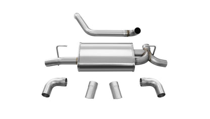 CORSA Performance Corsa 2018-2025 Jeep Wrangler JL 2.5in Dual Rear Turn Down Exit Sport Axle-Back Exhaust