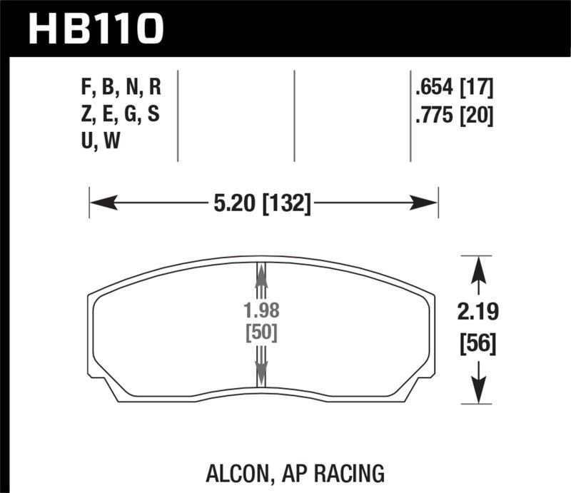 Hawk Performance Hawk HPS 5.0 AP Racing w/ 0.654 Thickness Performance Street Brake Pads