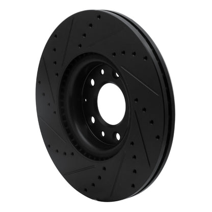 R1 Concepts R1 06-07 Mazda 6 Front Right Drilled & Slotted Black Brake Rotor