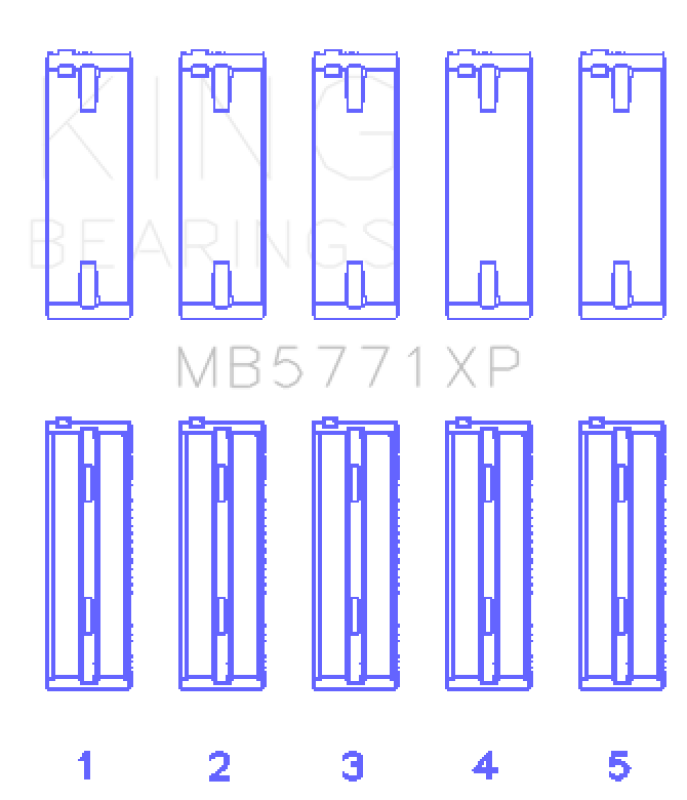 King Engine Bearings Hyundai G4KF Crankshaft (Size +0.50) Main Bearing Set