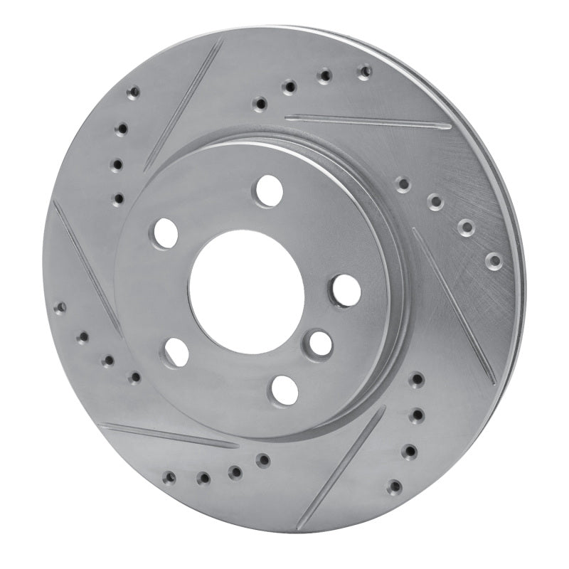 R1 Concepts R1 14-24 Mini Cooper (Excl Clubman) Front Left Drilled & Slotted Silver Brake Rotor