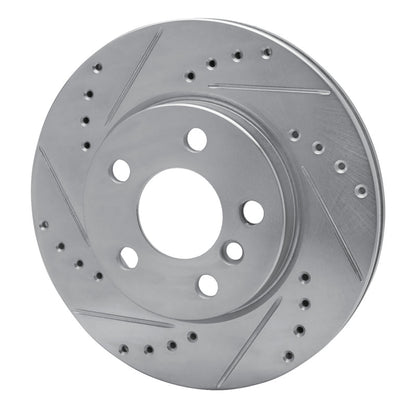 R1 Concepts R1 14-24 Mini Cooper (Excl Clubman) Front Left Drilled & Slotted Silver Brake Rotor