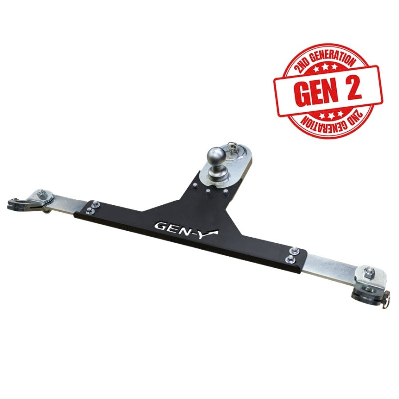 GEN-Y Hitch Gen-Y 2017+ Ford GoosePuck II 5in Offset Ball Puck Mount & 25K Towing w/Safety Chain Anchors